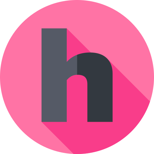 h Flat Circular Flat icon