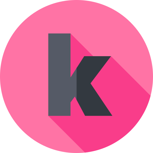 k Flat Circular Flat icon