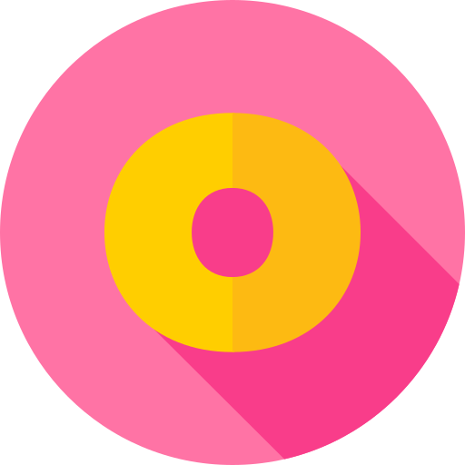 O Flat Circular Flat icon