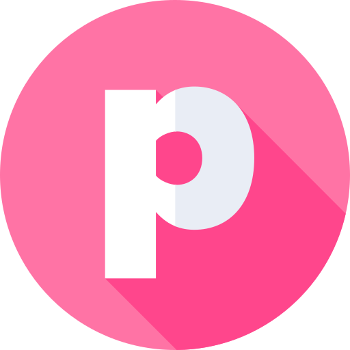 p. Flat Circular Flat icon