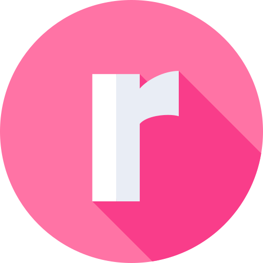 R Flat Circular Flat icon