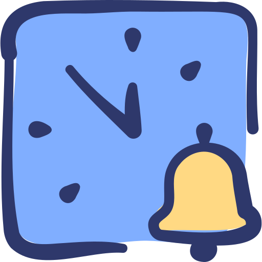 alarm Basic Hand Drawn Lineal Color icon
