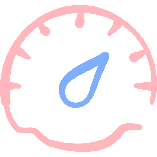 tachometer Basic Hand Drawn Color icon