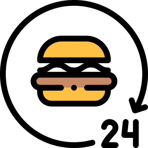 Fast food Detailed Rounded Lineal color icon