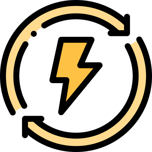 Electricity Detailed Rounded Lineal color icon