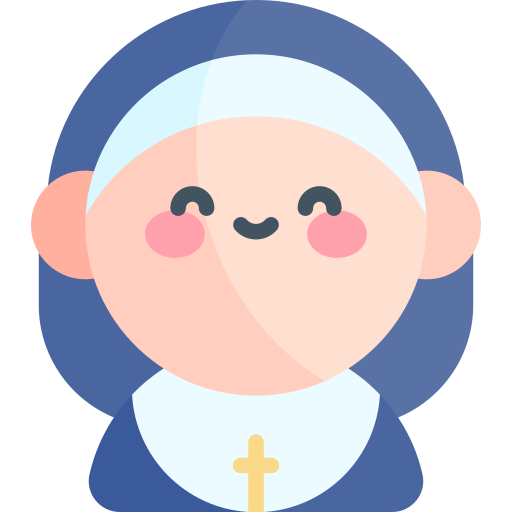 수녀 Kawaii Flat icon