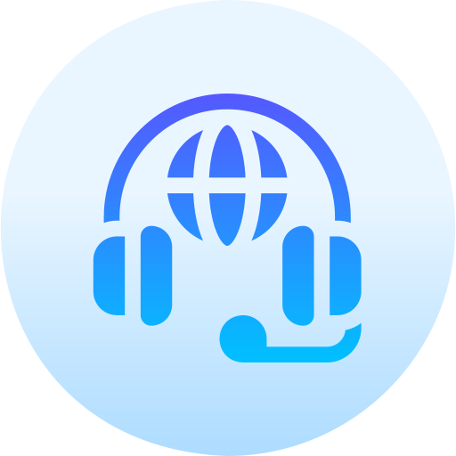 International call Basic Gradient Circular icon