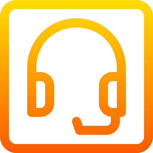 Headset Basic Gradient Lineal color icon