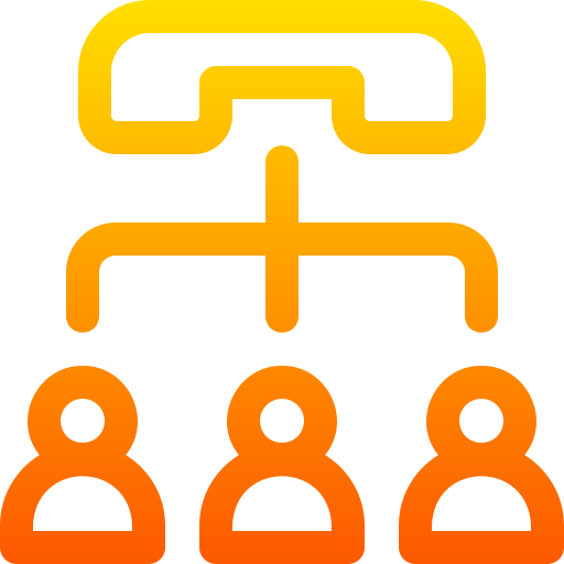 callcenter Basic Gradient Lineal color icoon