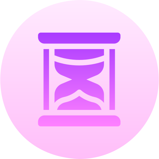 Hourglass Basic Gradient Circular icon