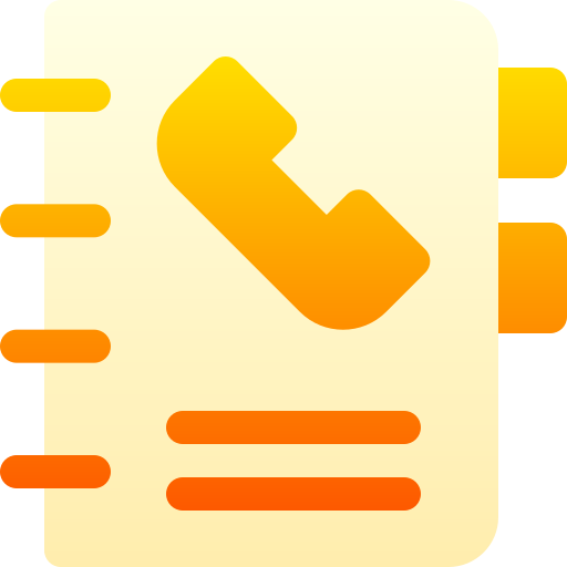 Phone book Basic Gradient Gradient icon