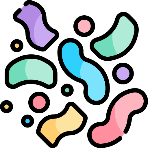 konfetti Kawaii Lineal color ikona