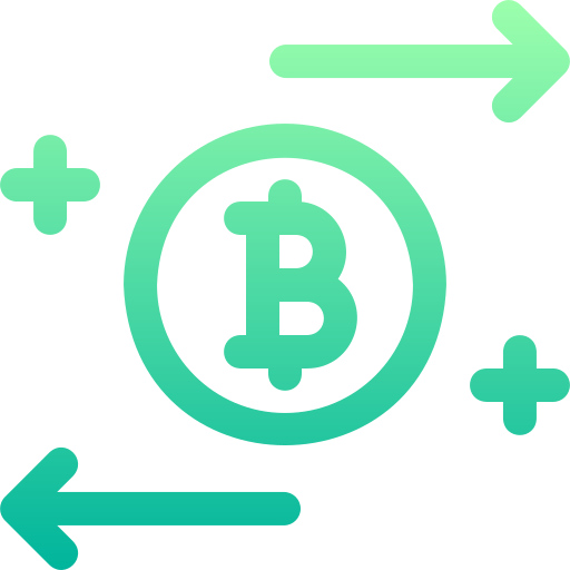 bitcoin Basic Gradient Lineal color icoon