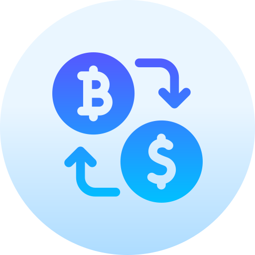 Currency Exchange Basic Gradient Circular icon