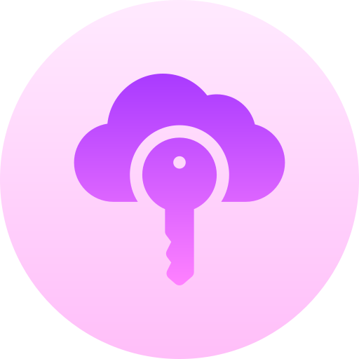 Key Basic Gradient Circular icon