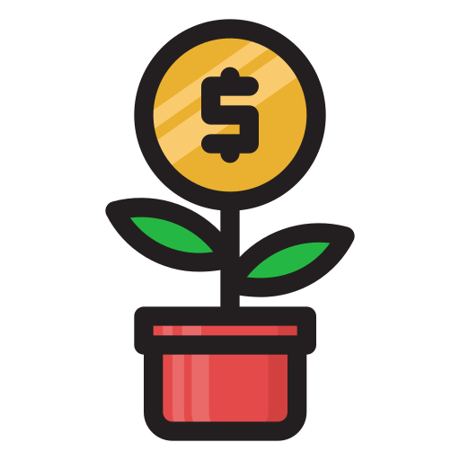 geld groei Generic Outline Color icoon