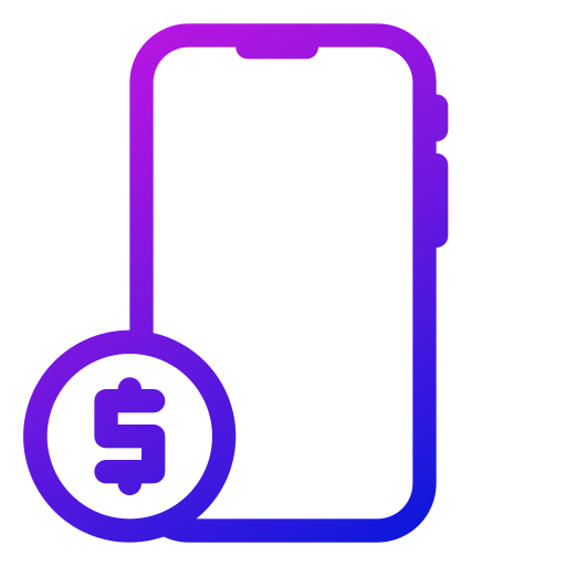 Mobile banking Generic Gradient icon