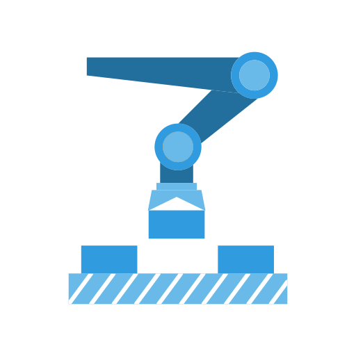 Mechanical arm Generic Blue icon