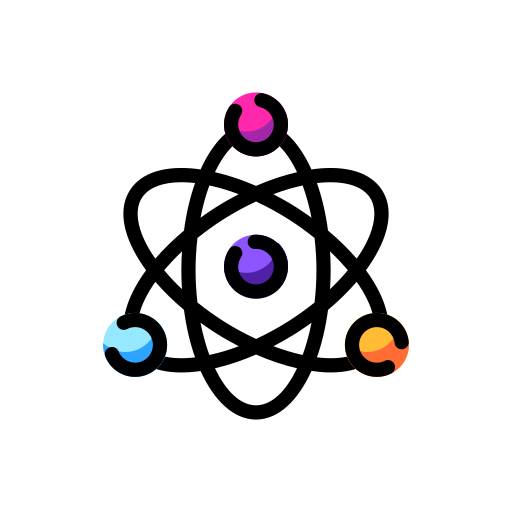 원자 Generic Outline Color icon