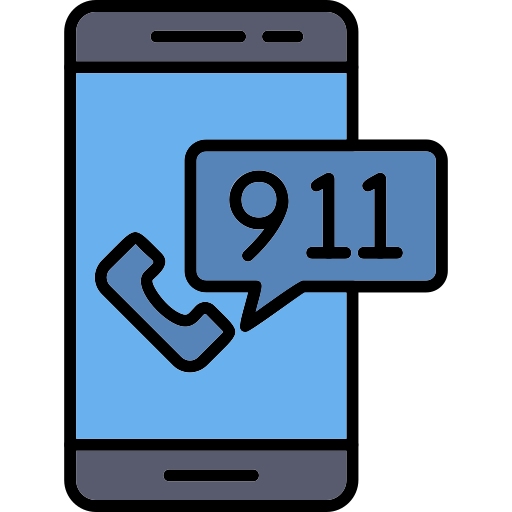 llamada al 911 Generic Outline Color icono