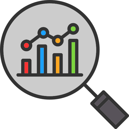 investigación de mercado Generic Outline Color icono