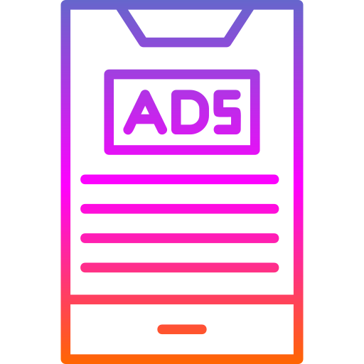 publicité mobile Generic Gradient Icône