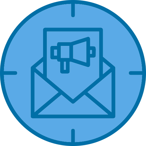 e-mail marketing Generic Blue icon