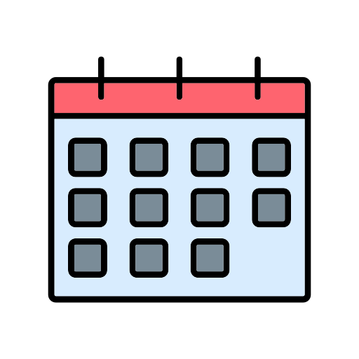 calendario Generic Outline Color icona