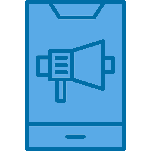 mobiele marketing Generic Blue icoon