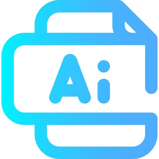 AI File Super Basic Omission Gradient icon