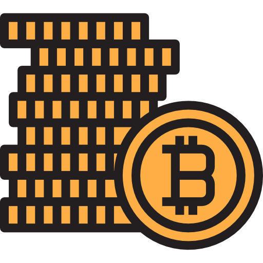 bitcoin srip Lineal Color icona