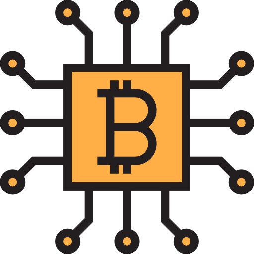 Bitcoin srip Lineal Color icon