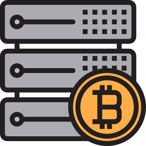 bitcoin srip Lineal Color icona