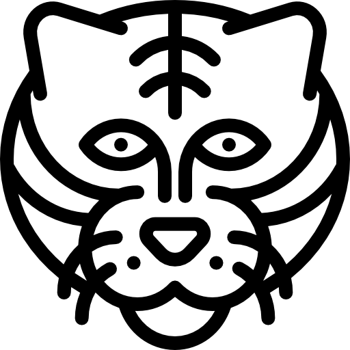 호랑이 Detailed Rounded Lineal icon