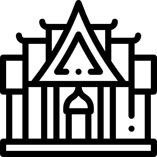 寺 Detailed Rounded Lineal icon