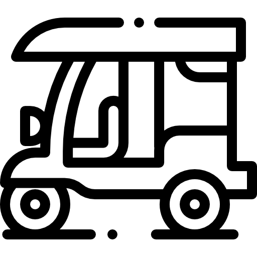 tuk tuk Detailed Rounded Lineal icono