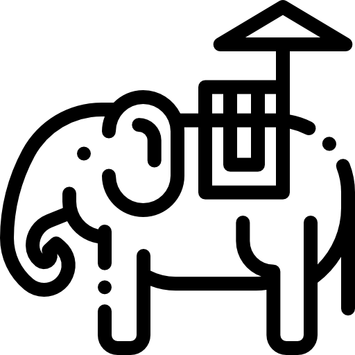 słoń Detailed Rounded Lineal ikona
