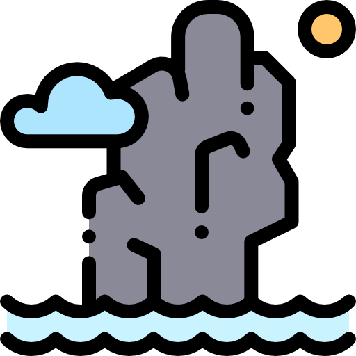 Island Detailed Rounded Lineal color icon