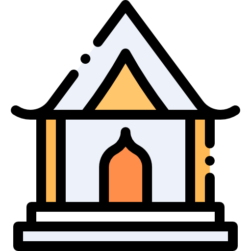 Świątynia Detailed Rounded Lineal color ikona
