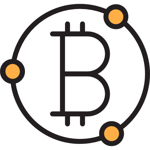 bitcoin srip Lineal Color icon