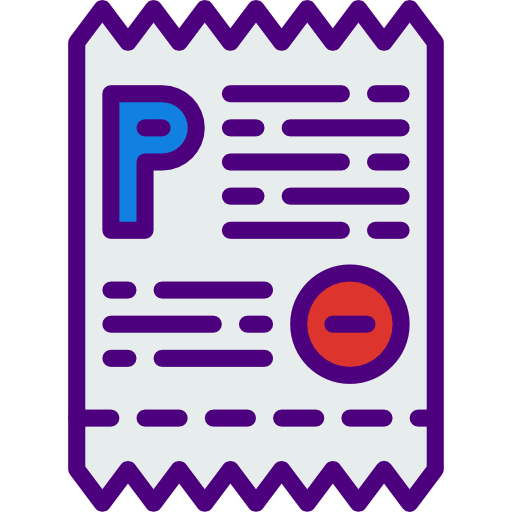 bilet parkingowy prettycons Lineal Color ikona