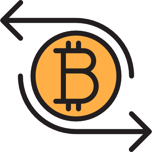 bitcoin srip Lineal Color icoon