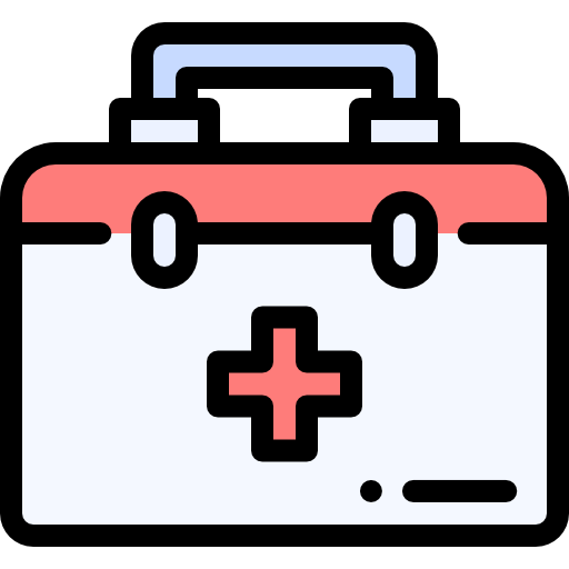 First aid kit Detailed Rounded Lineal color icon