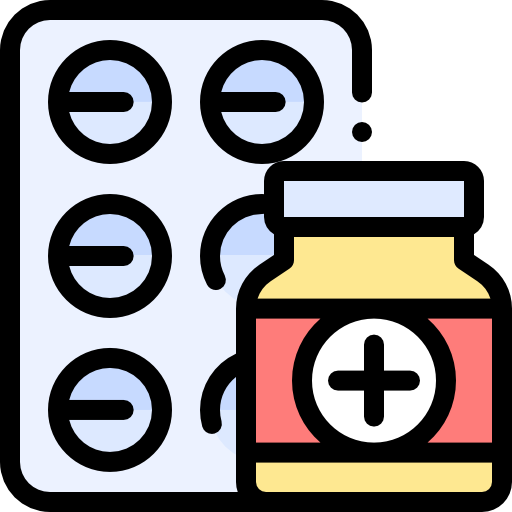 pillen Detailed Rounded Lineal color icon