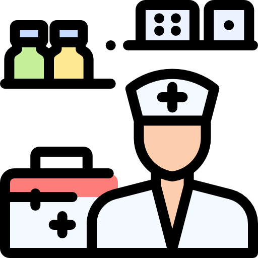 Pharmacist Detailed Rounded Lineal color icon