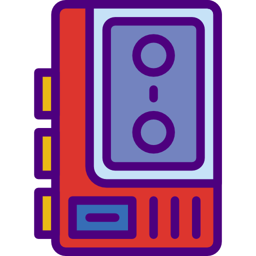 Cassette player prettycons Lineal Color icon