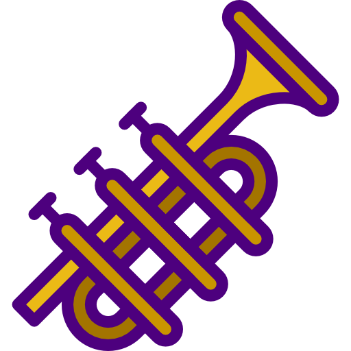 trompeta prettycons Lineal Color icono
