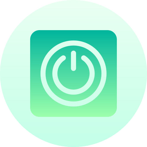 Power button Basic Gradient Circular icon