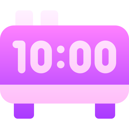 reloj digital Basic Gradient Gradient icono