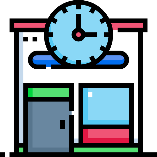 Clock shop Detailed Straight Lineal color icon